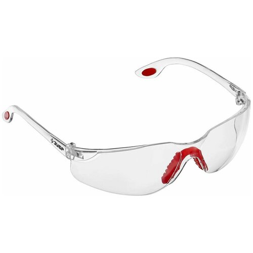 фото Зубр спектр 3 прозрачные, очки защитные открытого типа, двухкомпонентные дужки. (110315)