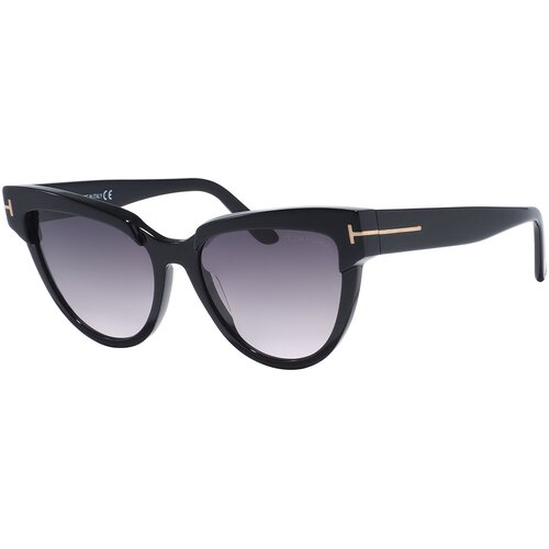 фото Солнцезащитные очки tom ford, кошачий глаз, оправа: пластик, градиентные, с защитой от уф, для женщин, черный