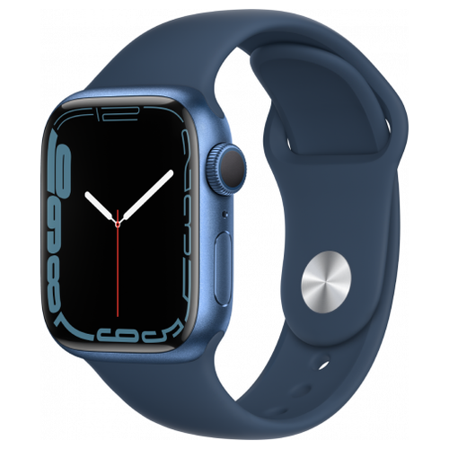 фото Часы apple watch series 7 gps 41mm aluminum case синий