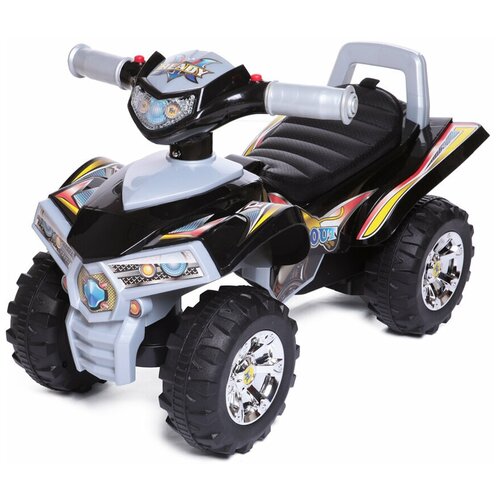 фото Пушкар каталка детская super atv babycare, кожаное сиденье, черный