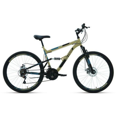фото Велосипед altair mtb fs 26 2.0 disc (26" 18 ск. рост 18") 2020-2021, бежевый/черный, rbkt1f16e017