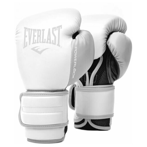 фото Перчатки тренировочные everlast powerlock pu 2 12oz бел.