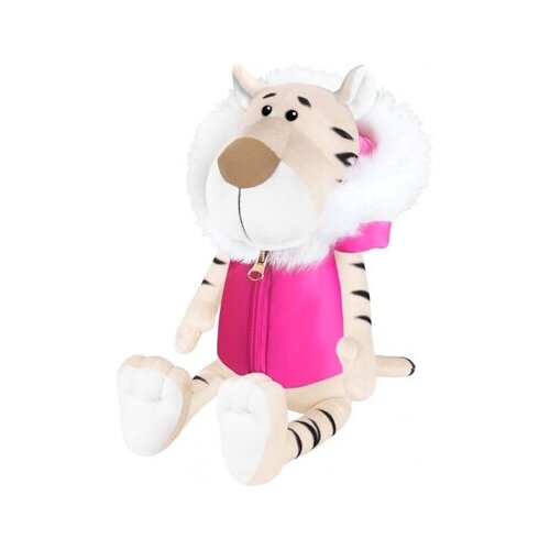 фото Мягкая игрушка maxitoys luxury, белая тигрица в розовой жилетке, 24 см mt-mrt022109-24