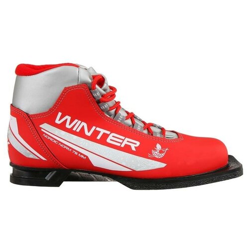фото Trek ботинки лыжные женские trek winter 1 nn75, цвет красный, лого серебро, размер 38