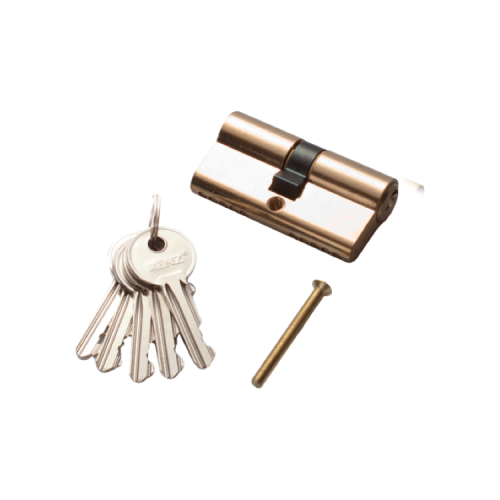 фото Цилиндр ренц 60 мм ключ-ключ, стандартный ключ, бронза античная renz