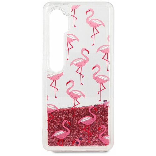 фото Чехол для xiaomi mi note 10 pink summer tpu (flamingos) pastila