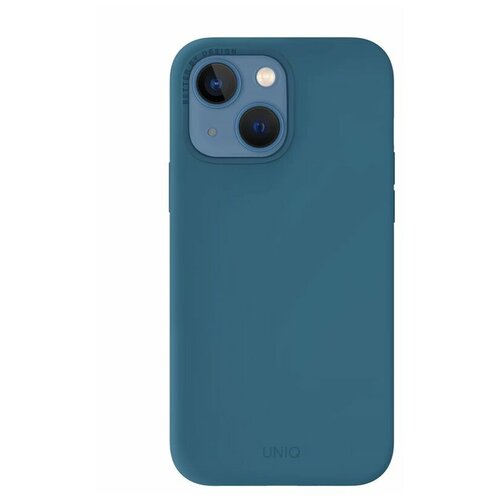 фото Uniq для iphone 13 чехол lino blue (magsafe)