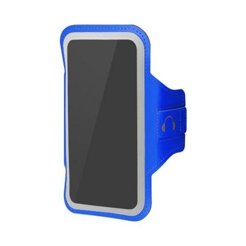 фото Df чехол спортивный (неопрен+полиэстер) для смартфонов до 5.8 дюймов df sportcase-03 (blue)