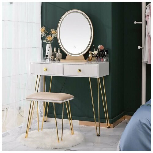 фото Туалетный столик с зеркалом модный, стол и табуретка smartbird omi 500