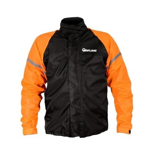 фото Куртка дождевика inflame rain classic, цвет черно- оранжевый m