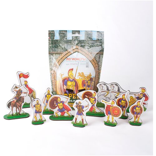 фото Набор деревянных фигурок солдатики мега тойс коллекционные легионеры 12 героев