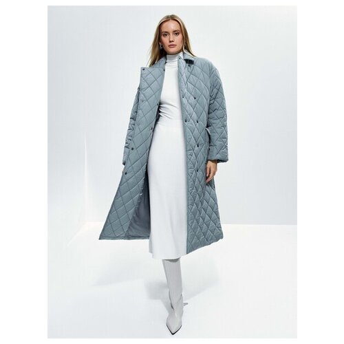 фото Zarina стеганое пальто, цвет изумрудный, размер xs (ru 42)