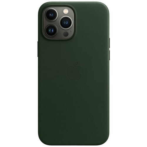фото Чехол для apple iphone 13 pro max leather case with magsafe sequoia green
