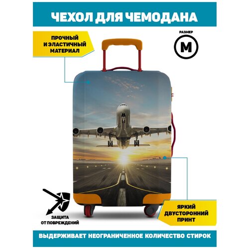 фото Чехол для чемодана homepick samolet_m/6054/ размер м(60-70 см)