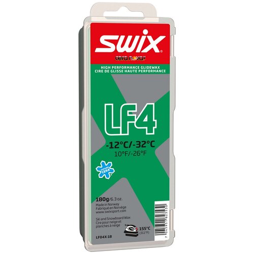 фото Парафин swix green -12c / -32c низкофторовый, lf04x-18, зеленый, 180 г