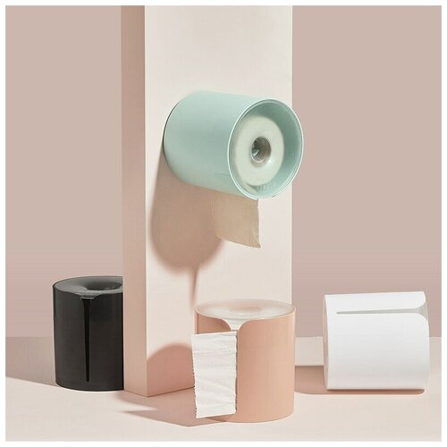 фото Держатель для туалетной бумаги/диспенсер/держатель подвесной/держатель для салфеток/настенный/закрытый, розовый dream&home