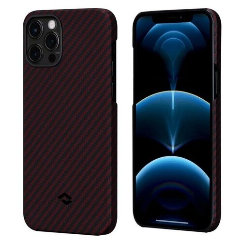 фото Чехол pitaka magez (ki1203p) для iphone 12 pro (black/red)