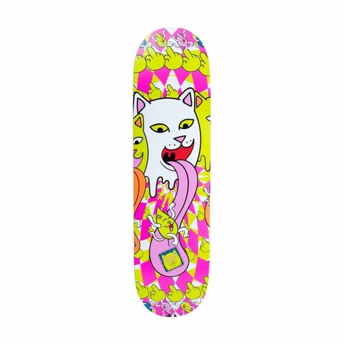 фото Дека для скейтборда ripndip micro nerm board pink 8.5 дюйм 2021