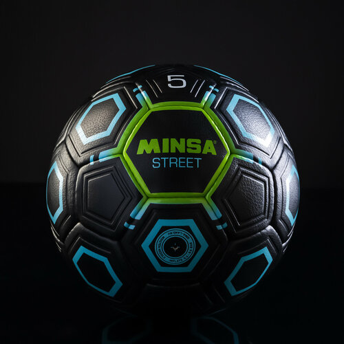 фото Мяч футбольный minsa street, pu, ручная сшивка, размер 5
