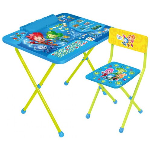 фото Набор мебели ника "фиксики" для детей от 3 до 7 лет, складной стол-парта, складной стул nika
