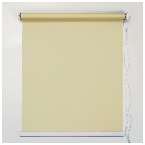 фото Штора рулонная 60×180 см (с учётом креплений 3,5 см), цвет кремовый mikimarket