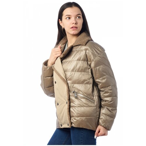 фото Куртка женская evacana 21401 размер 50, коричневый