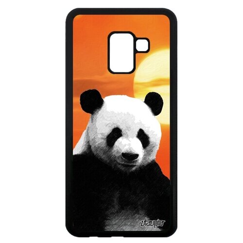 фото Стильный чехол на телефон // galaxy a8 2018 // "большая панда" дизайн тибет, utaupia, фуксия