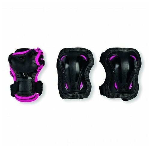 фото Защита комплект rollerblade skate gear junior 3 pack black/pink (3xs)