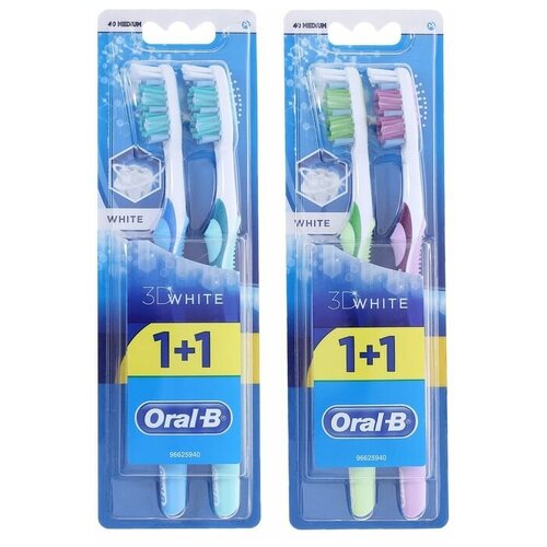 Купить Зубная щетка Oral-B ProExpert 3D White Отбеливание , 40 средней жесткости + 1 шт микс, нет бренда