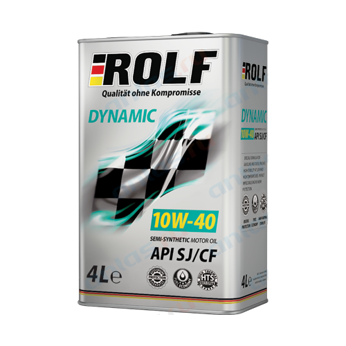 фото Моторное масло rolf dynamic 10w-40 sj/cf, 4 л, полусинтетическое