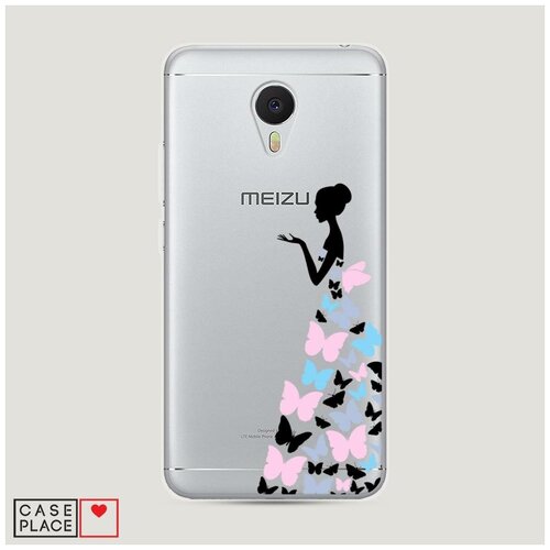 фото Силиконовый чехол "платье из бабочек" на meizu m3 / мейзу м3 case place
