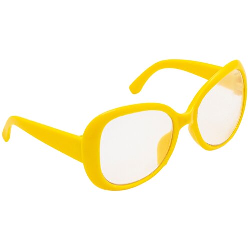 фото 26504 очки со стеклом, пластик, 8,5 см, 1шт (желтый) sovushka