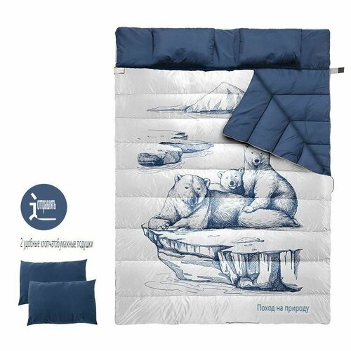 фото Двойной спальный мешок с подушкой, зимний кемпинг, утолщение и тепло нет бренда