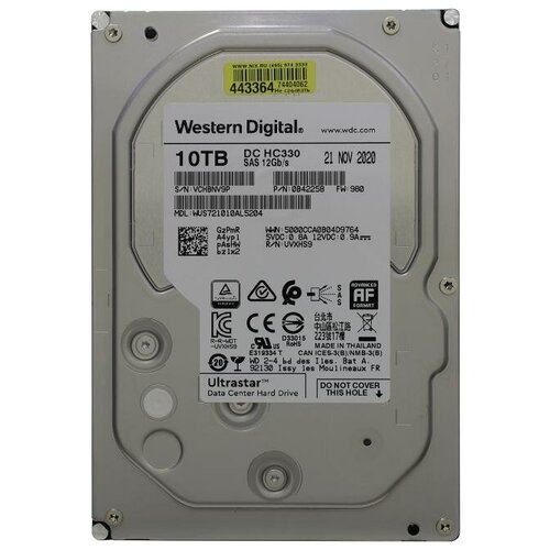 фото Жесткий диск western digital ultrastar dc hc330 10 тб wus721010al5204