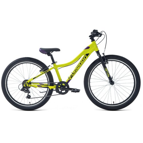 фото Велосипед forward twister 24 1.2 (24" 7 ск. рост 12") 2020-2021, зеленый/фиолетовый, rbkw1j347023