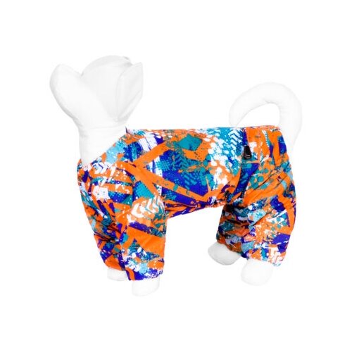 фото Yami-yami одежда дождевик для собаки с рисунком «абстракция», оранжевый, размер m (спинка 28.5 см), лн26ос, 0,074 кг (2 шт) noname