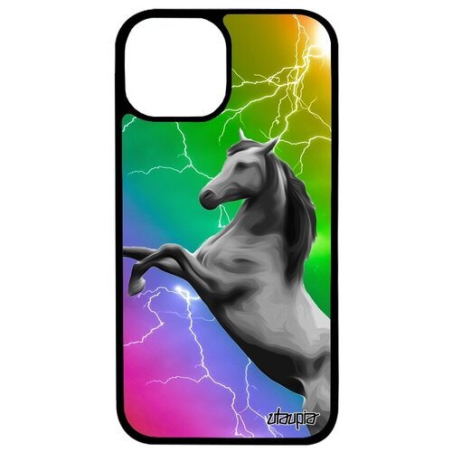 фото Модный чехол на смартфон // apple iphone 13 pro max // "лошадь" рысак жеребец, utaupia, цветной