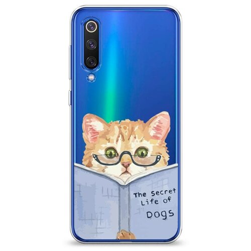 фото Силиконовый чехол "кот читает книгу" на xiaomi mi9 se / сяоми ми 9 se case place