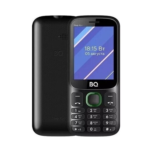 фото Мобильный телефон bq 2820 step xl+ black+green .