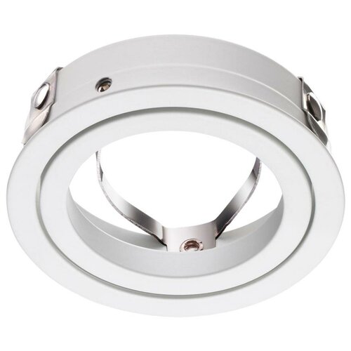 фото 370458 konst nt19 128 белый крепежное кольцо для арт. 370455-370456 mecano novotech