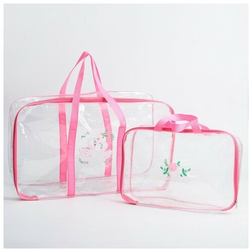 фото Mum&baby набор сумка в роддом и косметичка «лебеди