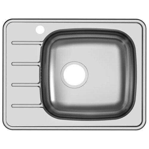 фото Мойка кухонная из нержавеющей стали ukinox grand grm600r, крыло левое, 600х480х175 0,6 мм