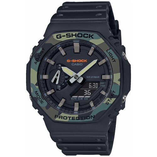 фото Наручные часы casio g-shock, черный, хаки