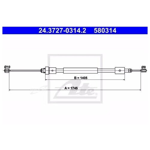 фото Ate 24372703142 трос ручного тормоза
