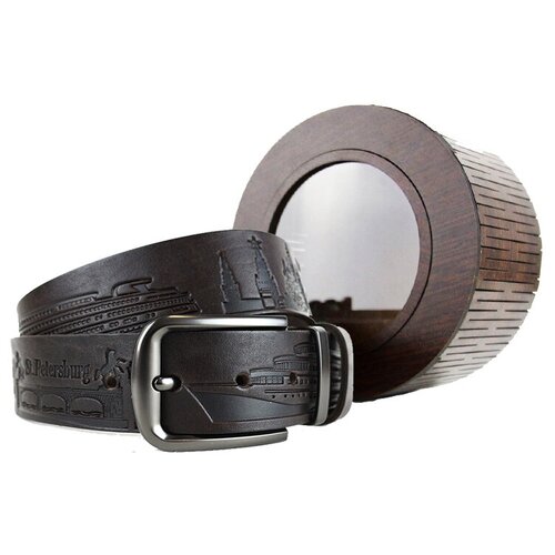 фото Ремень wild bear rm-049f dark-brown premium (115 см)