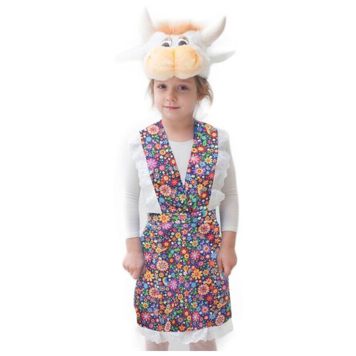 фото Карнавальный костюм «корова», шапка, передник, 5-7 лет, рост 122-134 см qwen