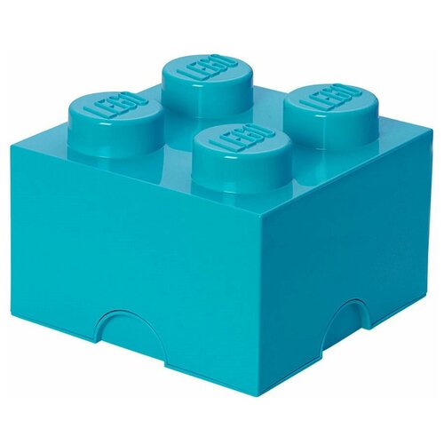 фото Ящик для хранения lego 4 storage brick бирюзовый