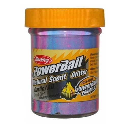 фото Паста прессованная прикормка berkley powerbait natural scent glitter trout bait, 50 г, 50 мл, garlic captain america