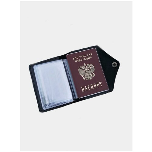 фото Обложка для паспорта, "bocharoff", ручная работа, натуральная кожа.