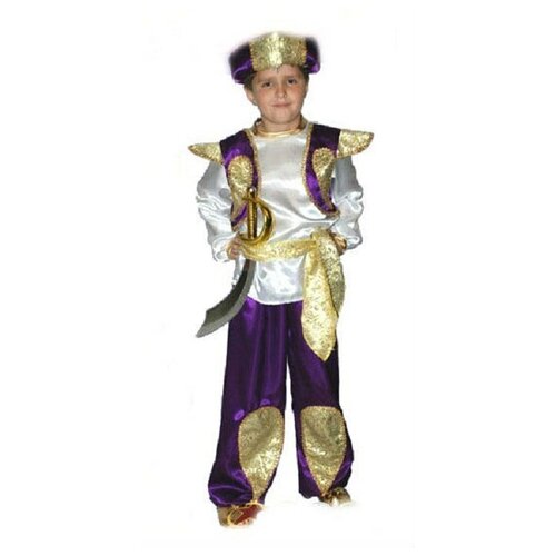 фото Костюм волшебный аладдин детский греми 122-128 см (куртка, пояс, шаровары, чалма)